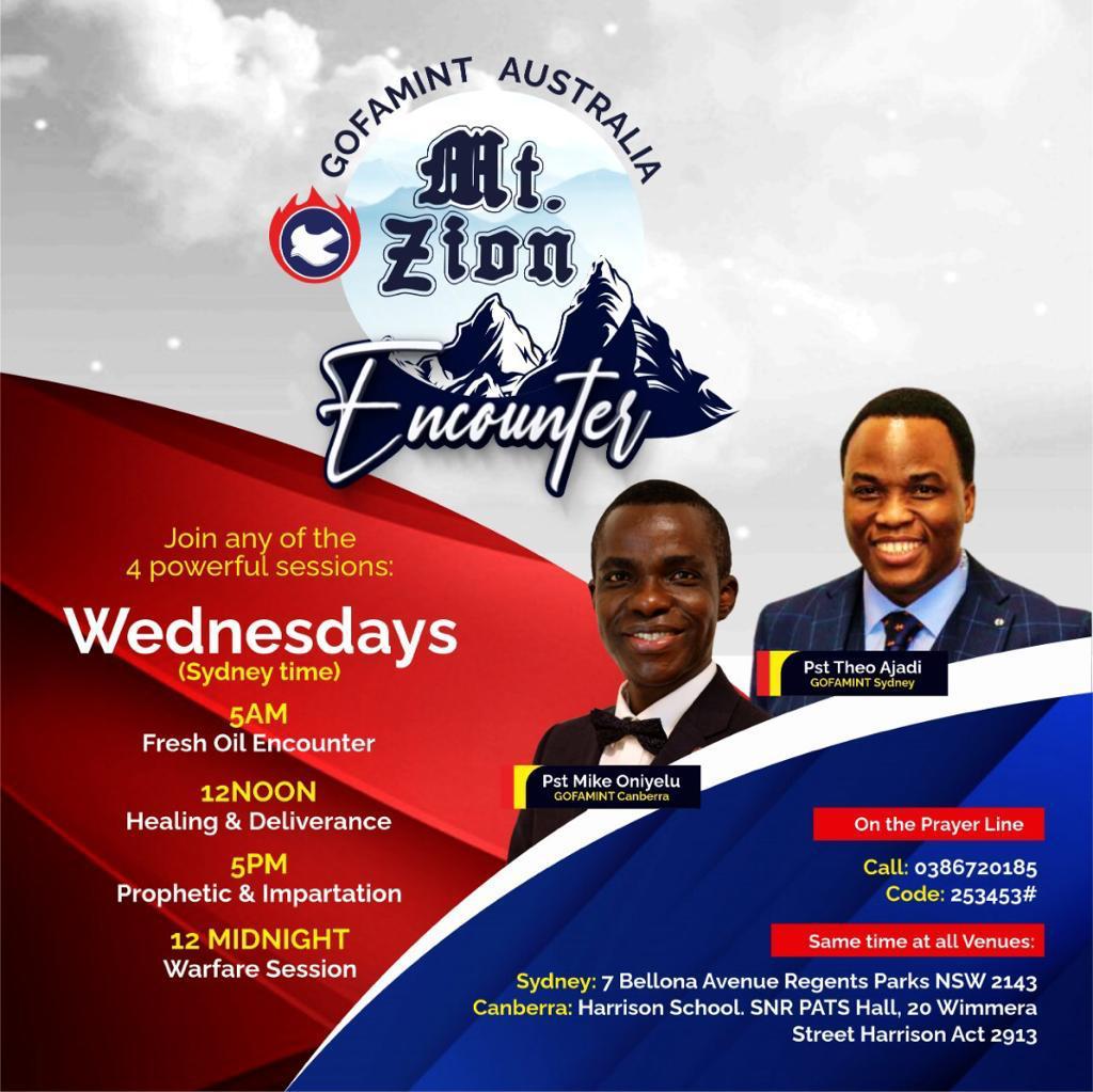  Mount Zion – Every wednesday